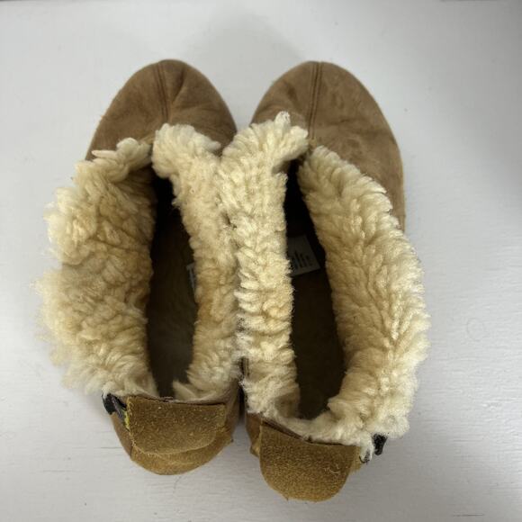 LL Bean Slipper Boots Shoes Women 8M Brown Suede Shearling Wicked Good - Picture 12 of 16